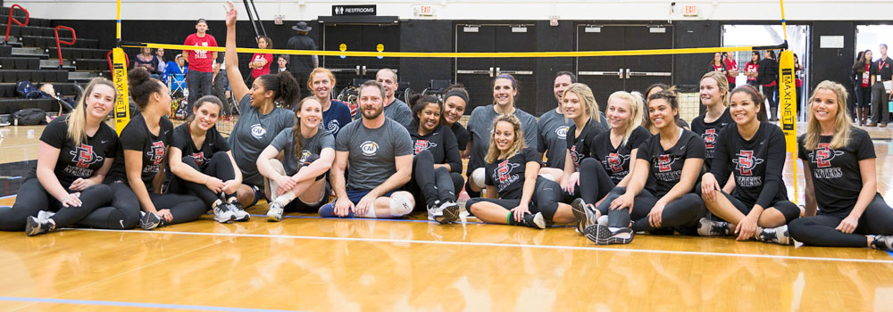 Adapted Athletics Support Group sitting on floor