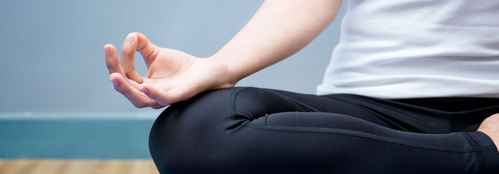 Hand closeup of meditation pose